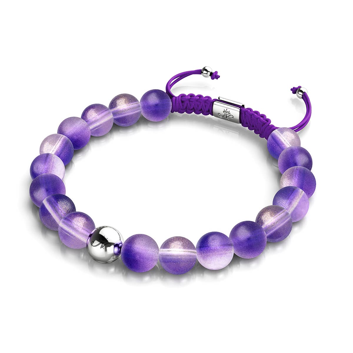 Traubenlimonade | Schimmerndes Glas | Makramee-Armband